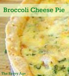 Quick and easy Broccoli Cheese Pie! Quick and easy to make for dinner or a side dish!