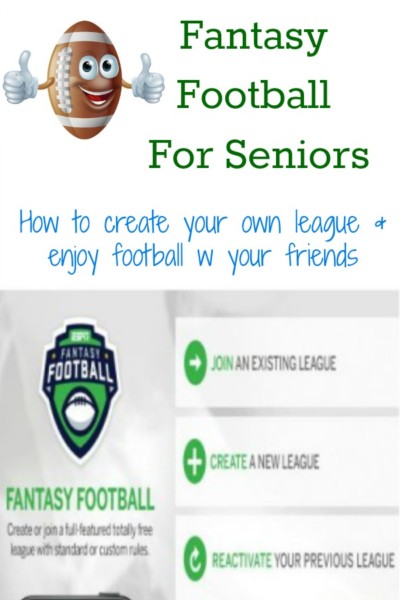 Great way for seniors to socialize. Learn how to create a fantasy football league.