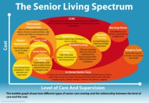 Infographic for senior living options.