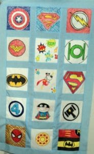 superhero classroom quilt
