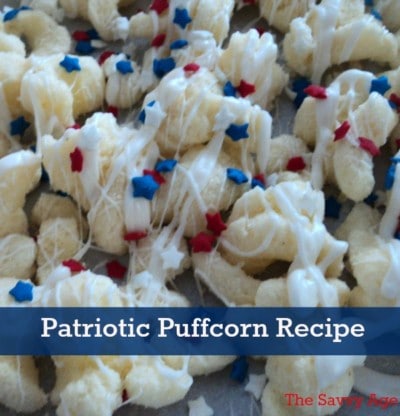 No Bake Recipe!  4th Of July Red, White And Blue Puffcorn