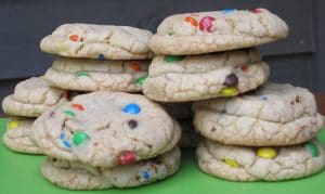 M&M mega cookies
