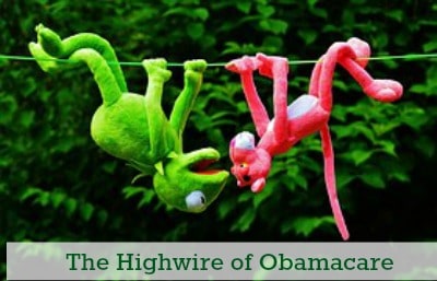The highwire act of obtaining Obamacare affordable health insurance.