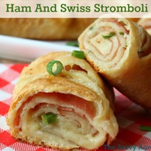 Easy, quick and yummy is this Ham and Swiss Stromboli recipe. Only five ingredients and 30 minutes!