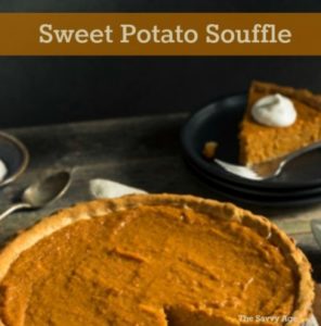 Yummy side dish! Sweet potato souffle is easy to make, easy to bake and easy to serve with entrees!