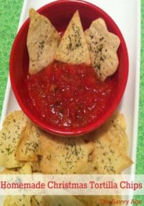 So easy, so fun, so festive. Homemade Christmas Tortilla Chips for your holiday party!