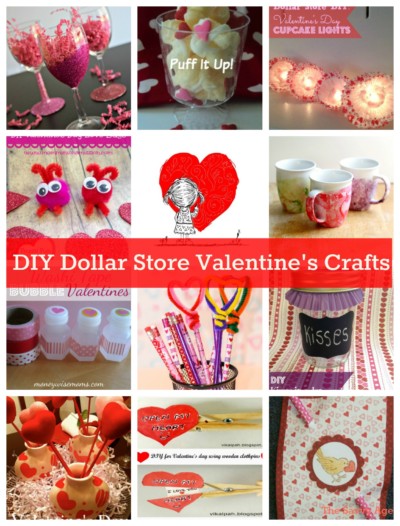 DIY Dollar Store Valentine's Day Crafts & Gifts. Savings and creativity at the dollar store!