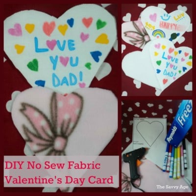DIY No Sew Fabric Valentine's Day Card fb