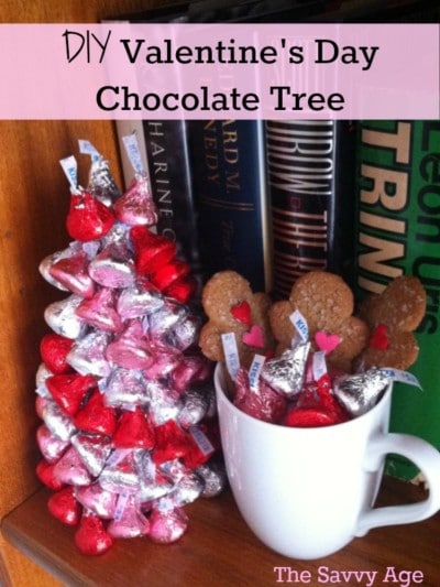 Yum! Easy DIY Valentine's Day Chocolate Tree! Edible centerpiece for all ages.
