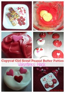 Easy no bake Copycat Girl Scout Peanut Butter Patties for Valentine's Day!