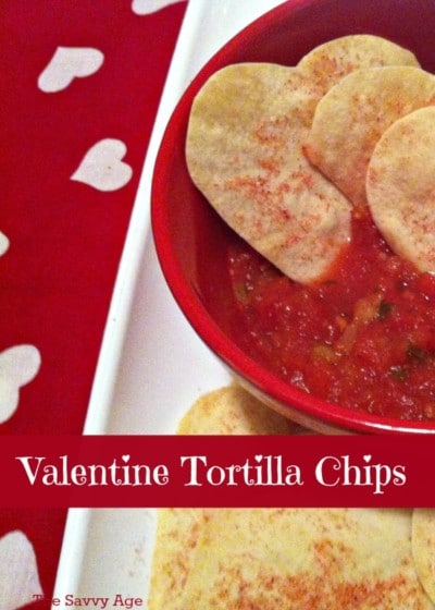 Easy Valentine Tortilla chips to make and enjoy!