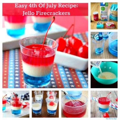 Easy 4th Of July Dessert! Jello Firecrackers to brighten up your party. 