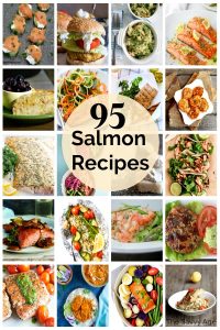 Collage of salmon recipes