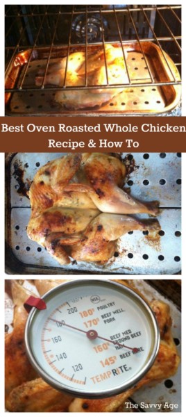 Enjoy my best oven roasted whole chicken recipe! Sharing my tips for the perfect oven roasted chicken every time!