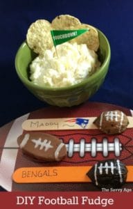 Easy creamy and yummy Football Fudge recipe for game day!