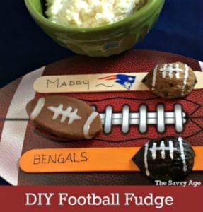 Melts in your mouth DIY Football Fudge recipe for game day!