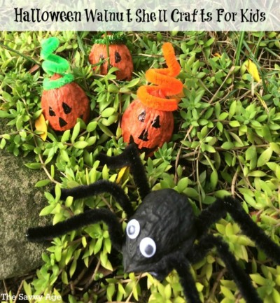 Cute Halloween Walnut Shell Crafts For Kids