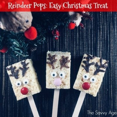 Fun! Christmas Food Gift! Reindeer Pops are a cute no bake craft for kids!