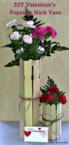 Dollar Store DIY! Easy Valentine's Day Popsicle Stick Vase for your favorite valentine!
