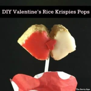 Rice Krispies Lollipops shaped as a kiss.