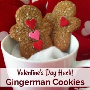 two valentine's day gingerbread cookies