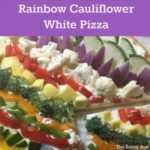 Close up of cauliflower white pizza.