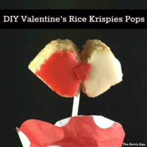 Lip shaped Rice Krispies Popsicle.