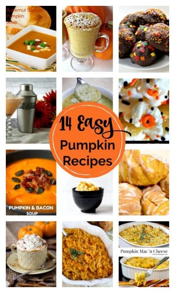 Collage of 12 pumpkin recipes