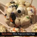 Halloween Mini Popcorn Ball Pops