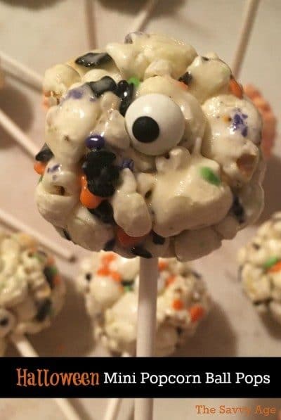 Halloween Mini Popcorn Ball Pop.