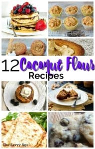 collage of coocnut flour dishes