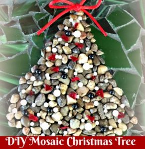 mosaic pebble christmas tree