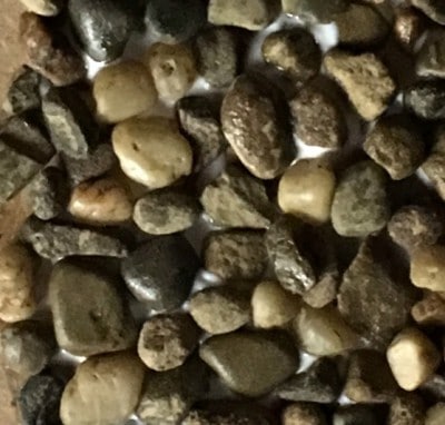Pebbles glued together.