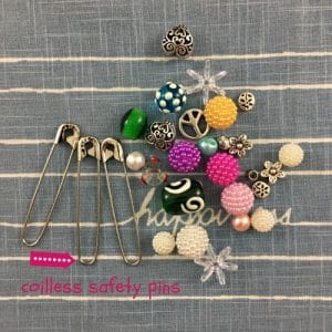 safety pin jewelry materials