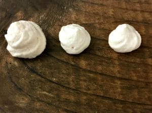 three meringue bunnie butts