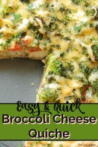 plate of broccoli cheese quiche