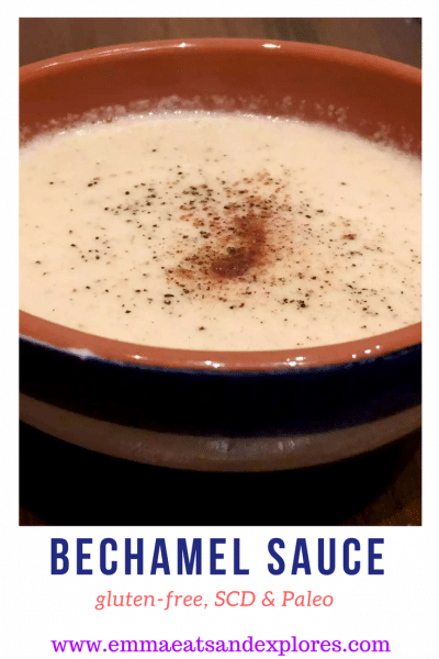 bechamel sauce in a bowl