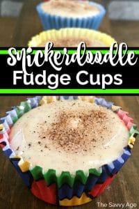 Snickerdoodle fudge cups