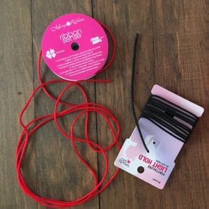Ponytail holder elastic, red cord