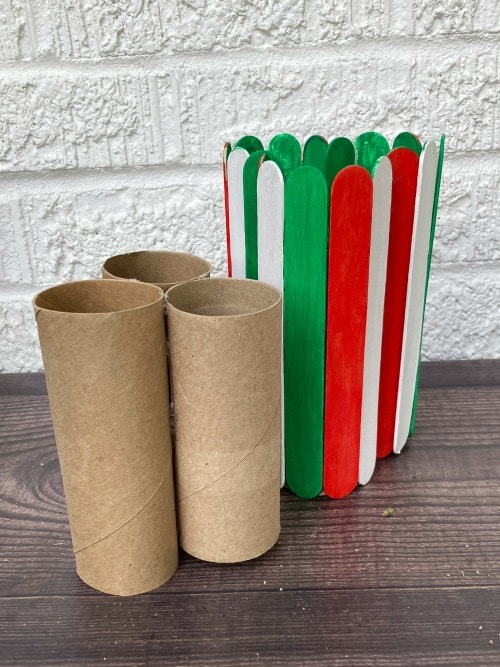 Upcycled Toilet Roll Christmas Vase The Savvy Age