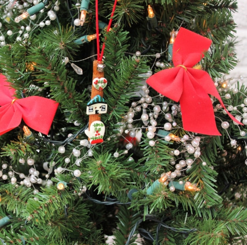 Easy Christmas Button Ornaments