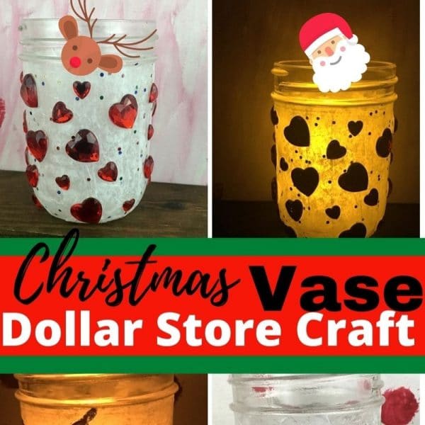 How to Make Christmas Dollar Store Craft: Lighted Vase