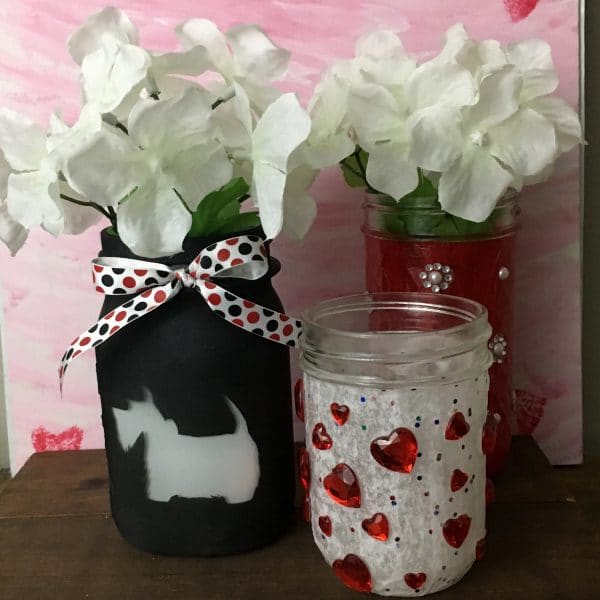 Mason Jar Christmas Craft – Lighted Dog Vase